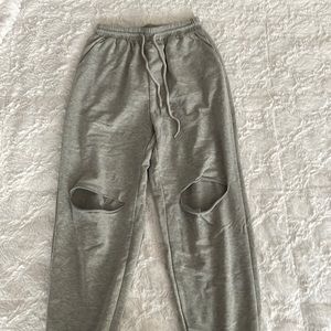 Shein grey ripped sweats. Size XS